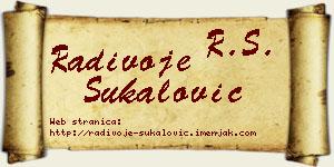 Radivoje Šukalović vizit kartica